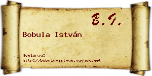 Bobula István névjegykártya
