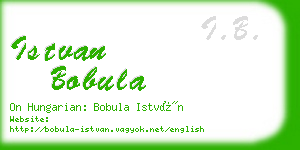 istvan bobula business card